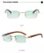 Imagen de Vintage Steampunk Rimless Men's Sunglasses 2021 New Fashion Luxury Brand Rectangle Sun Glasses For Male Gafas De Sol Hombre