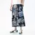 Fashion Men's Loose Casual Wide Leg Pants Streetwear Summer Chinese Style Printing Cotton Linen Drawstring Sweatpant for Men 5XL