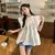 Summer White Ruffles Women Shirt Vintage Loose Stand Neck Blouses 2024 Blusas Mujer De Moda Y2k Flying Sleeve Sweet Tops - MenPer Store