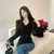 Stylish Solid Color Spliced Lace Ruffles Blouse Female Clothing Spring Summer New Casual Pullovers Flare Sleeve Chic Shirt X824 - MenPer Store