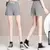 Women Plaid Casual Wide Leg Pants Double Pocket High Waist Autumn Summer Boots Shorts 2024 Drawing Female Ladies Shorts V22 - tienda en línea