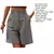 Women Shorts Breathable High Waist Shorts Stylish Summer Women's Shorts with Elastic High Waist Side Pockets for Office Wear - MenPer Store