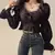 French Style Chiffon Blouse Women Spring Summer Puff Sleeve Lace Up Ruffles Shirts Elegant Korean Preppy Style Sweet Top Z350 - MenPer Store
