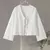 Loose Lace Up Bow Shirt Women Elegant V Neck Long Flare Sleeve Lady Blouse 2024 New Spring Summer Simple High Street Female Tops - tienda en línea