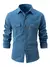 Winter new European shirt men's wash elastic pure cotton casual fashion business men's long-sleeved shirt - comprar en línea