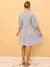 Women Mini Dress Stripe Floral Print Buttons Tie-Up Front Elbow Sleeve Dress Fashion Summer Casual Dress