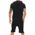 Summer Men Camouflage Solid Color Zipper Romper Short Sleeve Hooded Jumpsuit - MenPer Store