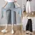 Wide-leg Trousers Elegant Wide-leg Culottes for Women High Waist Chiffon Trousers Polyester Skirt Pants Wear Fashion Statement - comprar en línea