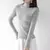 Women's Knitted Half High Collar Solid Color Sweaters Long Sleeve Autumn Winter Slim Casual Fashion Clothing Top 2024 New YL12