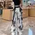 Imagen de Women Chinese Chic Style Ink Wash Ice Silk Wide Leg Pants Summer Fashion Casual Drawstring Pockets Thin Y2k Trousers 40-90Kg