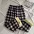 2024 Winter Thick Plaid Pants Women Fashion Warm Loose Wide Leg Trousers Student Y2K Causal High Waist Pants Outwear A143 - MenPer Store