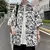 Summer Fashion Hong Kong Style Thin Korean Floral Shirt Loose Casual Oversize Short Sleeved Trendy Versatile Men's Shirt Q29