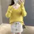 Fashion V-Neck Knitting Solid Color All-match Korean Sweater Women's Clothing Autumn New Loose Casual Pullovers Sweet Tops