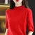 Imagen de New Women Autumn Winter Clothes Knitted Half High Collar Solid Color Plus Velvet Sweaters Long Sleeve Female Casual Sweater YL8