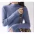 Women's Knitted Half High Collar Solid Color Sweaters Long Sleeve Autumn Winter Slim Casual Fashion Clothing Top 2024 New YL12 - tienda en línea
