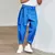 2023 New Men's Fashion Solid Color Pants Drawstring Casual Harem Trouser Chinomen's Loose Wide Leg Pant Trousers S-3XL - tienda en línea