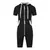 Summer Men Camouflage Solid Color Zipper Romper Short Sleeve Hooded Jumpsuit