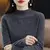New Women Autumn Winter Clothes Knitted Half High Collar Solid Color Plus Velvet Sweaters Long Sleeve Female Casual Sweater YL8