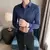 2024 Men Spring Autumn Fashion Solid Color Casual Blouses Men Long Sleeve Business Shirts Male Turn-Down Collar Slim Shirts H658 - tienda en línea