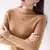 Women's Knitted Half High Collar Solid Color Sweaters Long Sleeve Autumn Winter Slim Casual Fashion Clothing Top 2024 New YL12 - comprar en línea