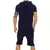 Summer Men Camouflage Solid Color Zipper Romper Short Sleeve Hooded Jumpsuit - tienda en línea