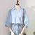 Spring Summer Fashion Solid Color White Blouse Women New Short Sleeve Polo Collar Office Casual Lady Pullover Chiffon Shirt N259 - tienda en línea