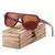 BARCUR Men Outdoor Polarized Sunglasses Women Wooden Square Frame Personalized Glasses UV400 Driving Travel Wooden Box Sunglass - comprar en línea