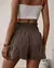 Women's High Waist Shorts Female Casual Tied Detail Ruffles Plain Design 2023 Summer Fashion New Shirred Short Pants for Women - tienda en línea