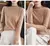 New Women Autumn Winter Clothes Knitted Half High Collar Solid Color Plus Velvet Sweaters Long Sleeve Female Casual Sweater YL8
