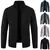 New Casual Jacket for Men Sweater Cardigan Slim Solid Stand Collar Zipper Spring Winter Thick Warm Male Clothing - MenPer Store