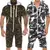 Summer Men Camouflage Solid Color Zipper Romper Short Sleeve Hooded Jumpsuit - MenPer Store