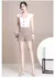 Women Plaid Casual Wide Leg Pants Double Pocket High Waist Autumn Summer Boots Shorts 2024 Drawing Female Ladies Shorts V22 en internet