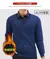 New 2024 Men's Autumn Winter Fake Two Piece Warm Shirts Sweater Thicker Fleece Lapel Knitted Warm Pullovers Tops Men Shirts Top