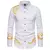 Europe and The United States Men's Casual New Fashion Hot Stamping Printed Shirt Long Sleeve Casual Fashion Shirt - MenPer Store