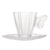 Conjunto 4 Xícaras de Chá de Vidro Com Pires Butterfly 180ml - Wolff - loja online