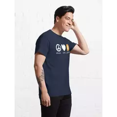 Camisa Peace Love Bitcoin