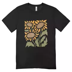 Camisa Feminina Baby Look Girassol