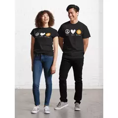 Camisa Peace Love Bitcoin - Loja Urban Style
