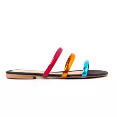 Sandália Rasteira Multicolor