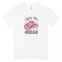 Camisa Feminina Baby Look Lets Go Girls na internet