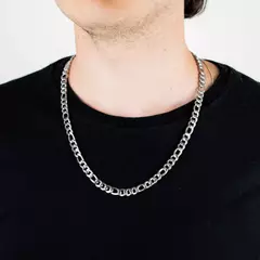 CORRENTE AÇO PRATA 3 ELOS