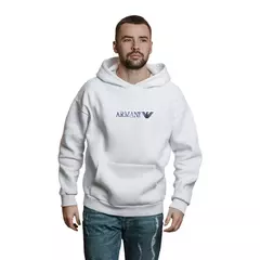 Blusa Moletom Emporio Armani Logo Com Capuz Premium - loja online