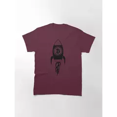 Camisa Bitcoin Rocket na internet