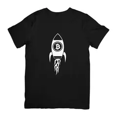 Camisa Bitcoin Rocket na internet