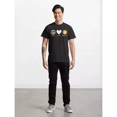 Camisa Peace Love Bitcoin - comprar online