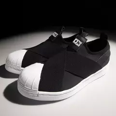 Tênis Feminino Slip-On Elástico Preto - loja online