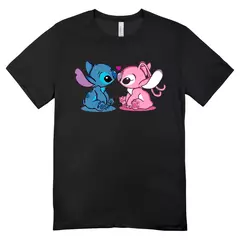 Camisa Feminina Baby Look Stitch and Angel na internet