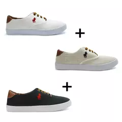 Imagem do Kit 3 Sapatênis Masculino Polo Casual