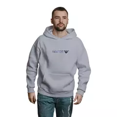 Blusa Moletom Emporio Armani Logo Com Capuz Premium - loja online