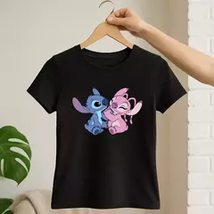 Camisa Feminina Baby Look Stitch e Angel - comprar online